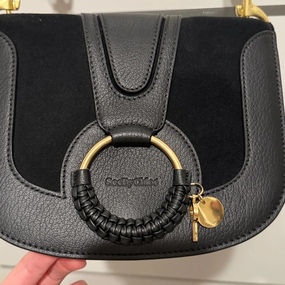 See by Chloe black leather and suede crossbody - Picture 5 of 12